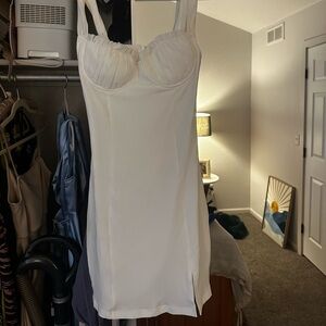 Princess Polly White Ruffled Dress